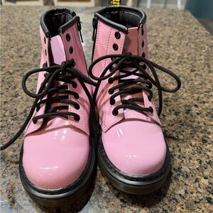 Dr. Martens Kids Glossy Pink Boots